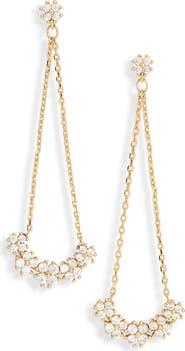 NORDSTROM RACK Cubic Zirconia Triangle Chain Drop Earrings