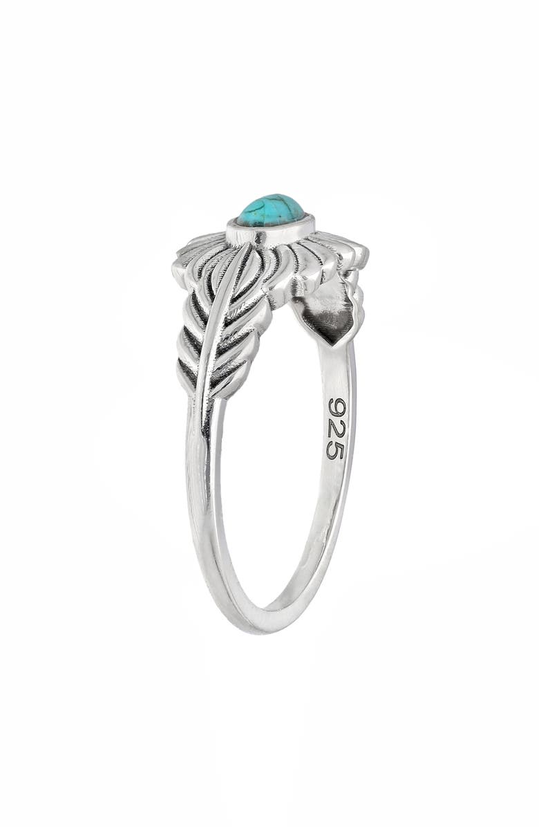 YS GEMS Mohave Turquoise Leaf Ring, Alternate, color, Blue