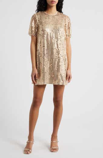 Stara Sequin Cocktail Shift Minidress