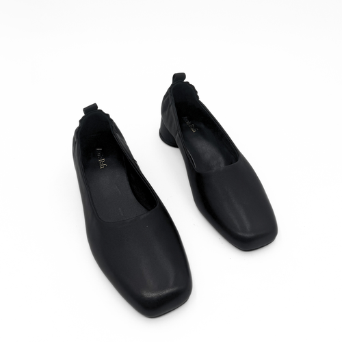 Amie Rafa Planner Block Kitten Heel In Black