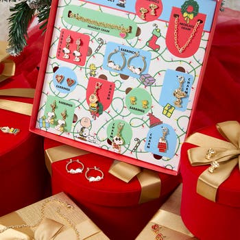 Snoopy Advent Calendar 12-Piece Jewelry Set