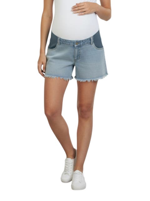 Under the Belly  Cut Off Denim Maternity Short