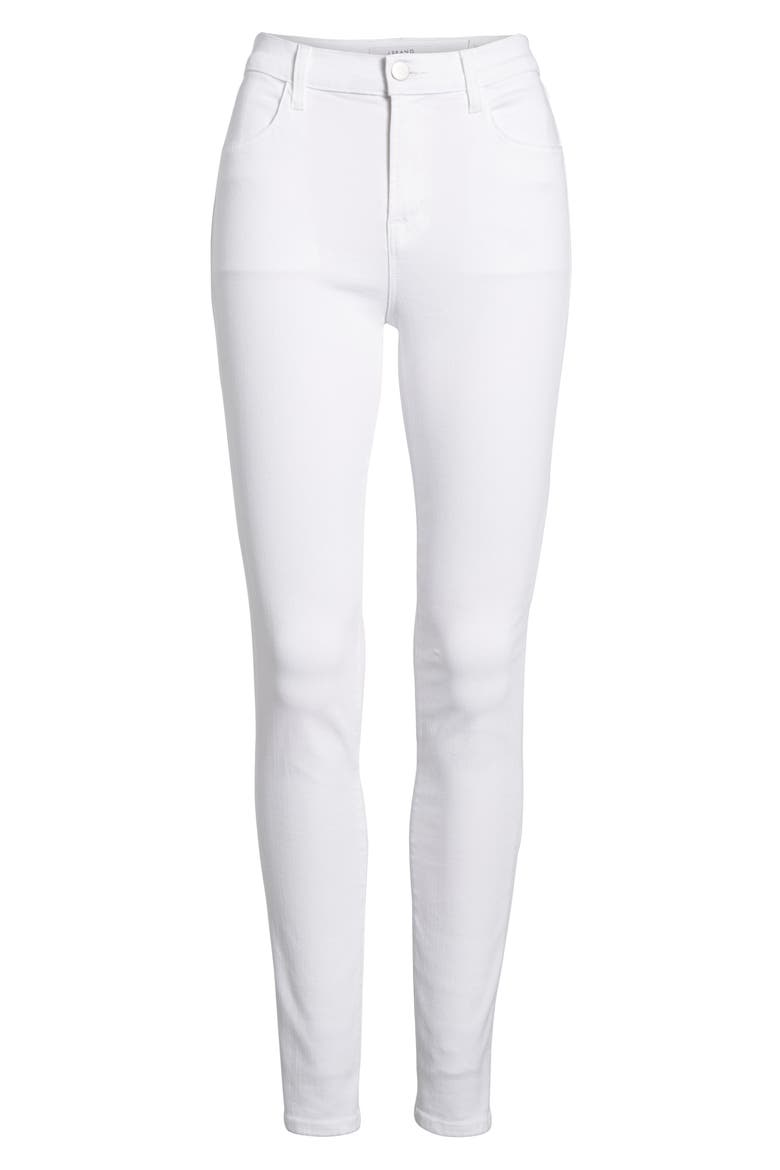 Maria High Waist Skinny Jeans, Alternate, color, WHITE