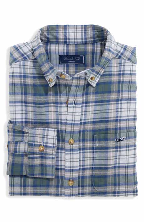 vineyard vines Great Point Plaid Stretch Flannel Button Down Shirt