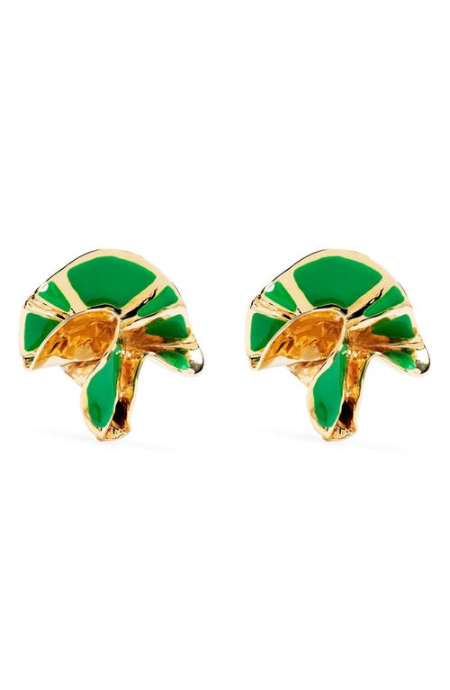 Sterling King Delphinium Enamel Stud Earrings