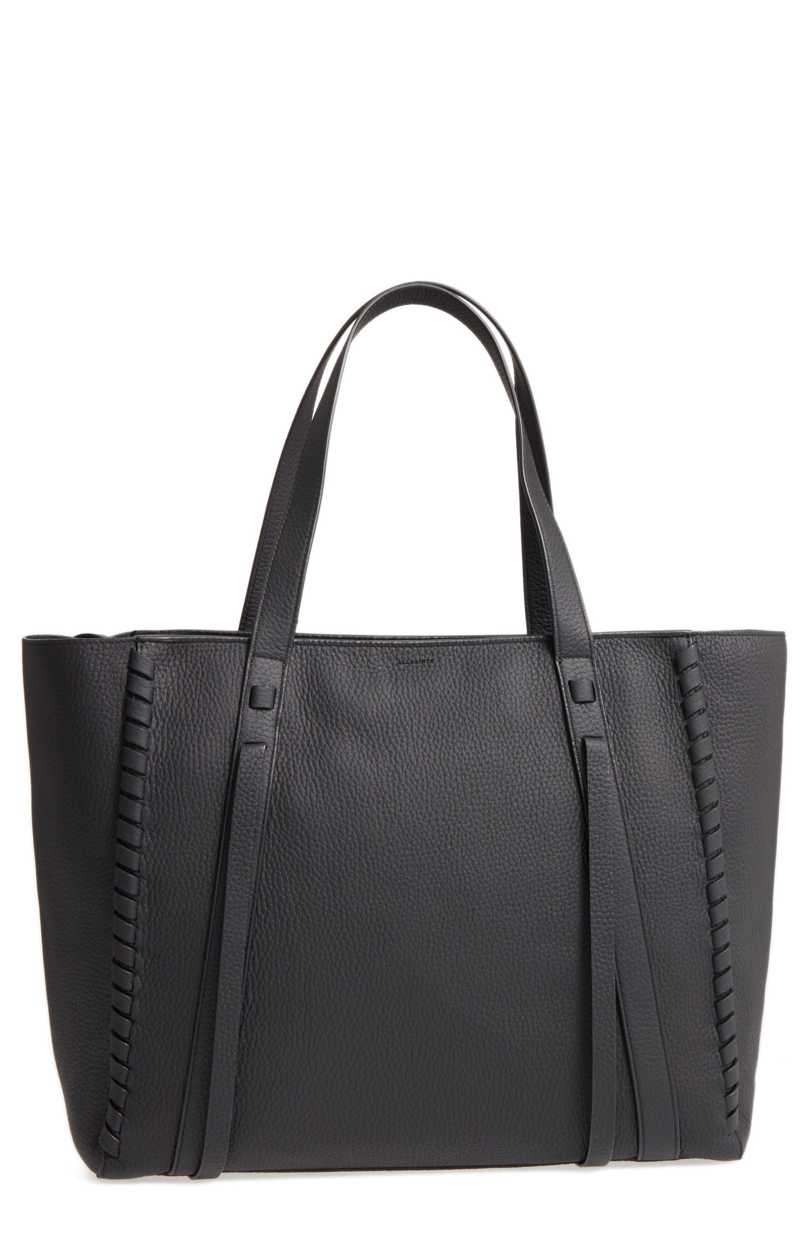 AllSaints Ray Nubuck Tote, Main, color, 