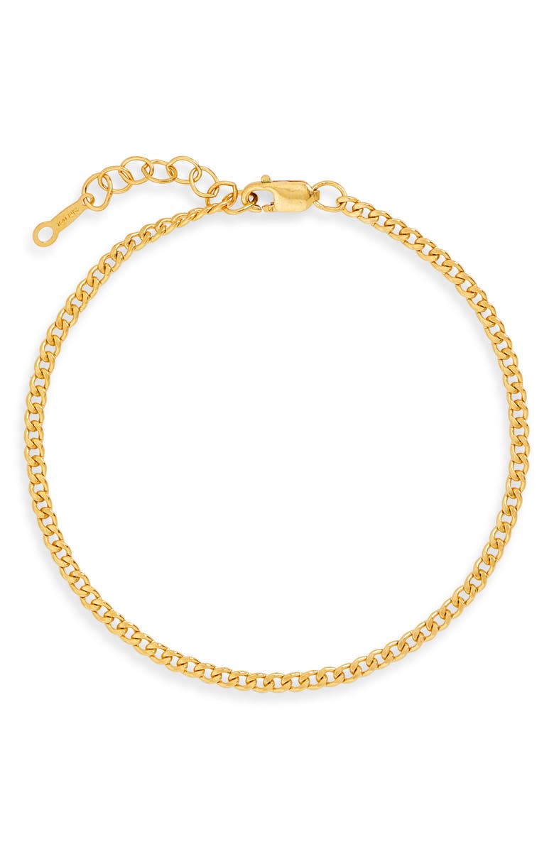 Nashelle Curb Chain Bracelet, Main, color, Gold Fill