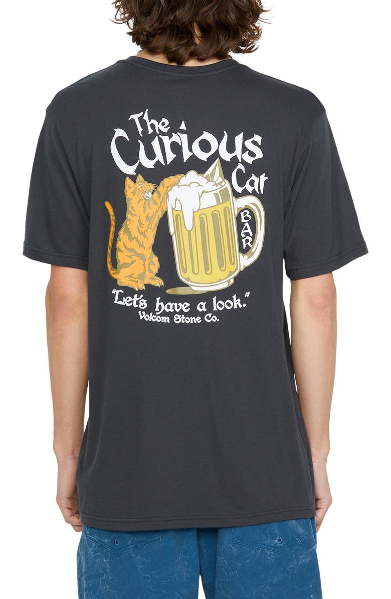 Volcom Curious Cat Cotton Graphic T-Shirt, Alternate, color,