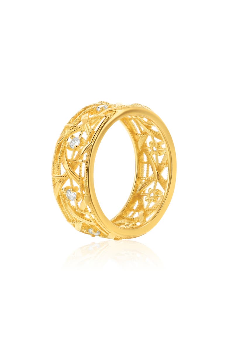 Golden Helix Cutout Ring, Alternate, color, GOLD