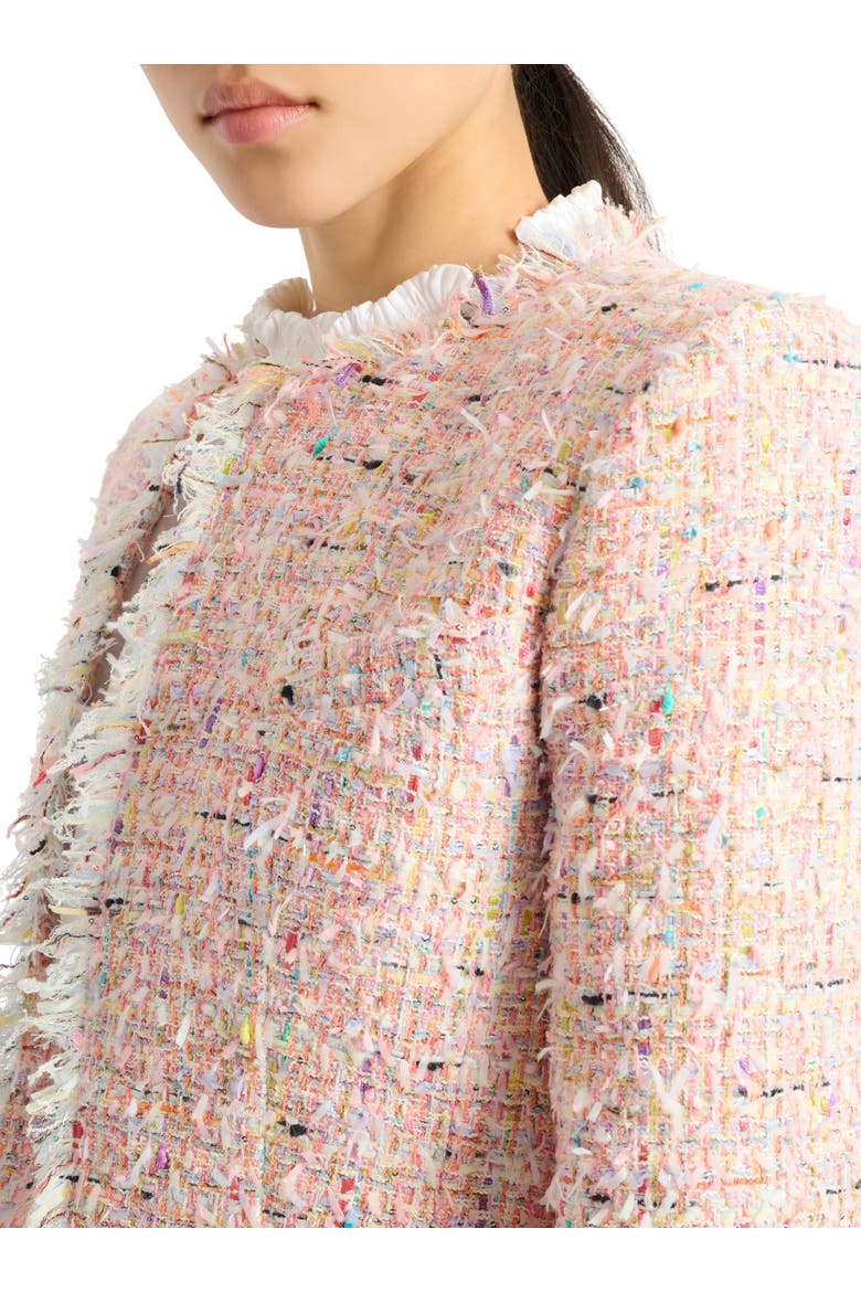 Cropped tweed jacket, Alternate, color, pink