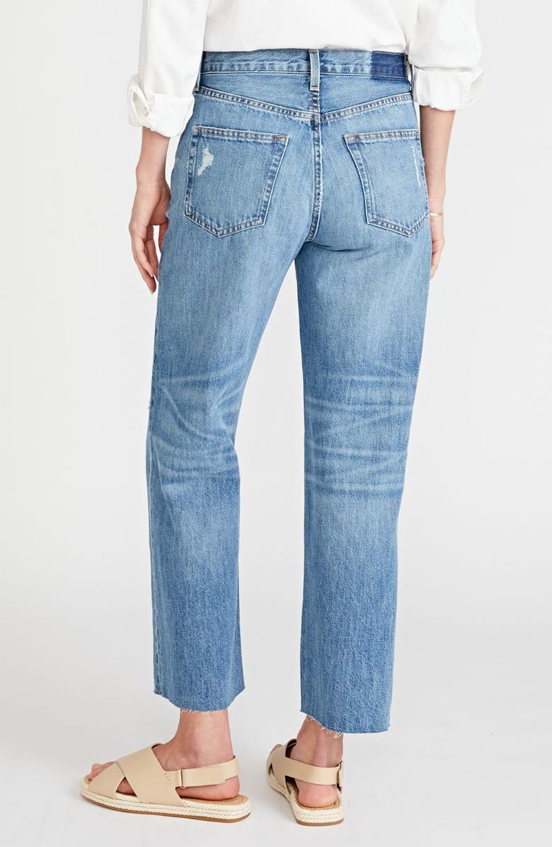 ÉTICA Tyler Ripped High Waist Wide Leg Jeans, Alternate, color, 