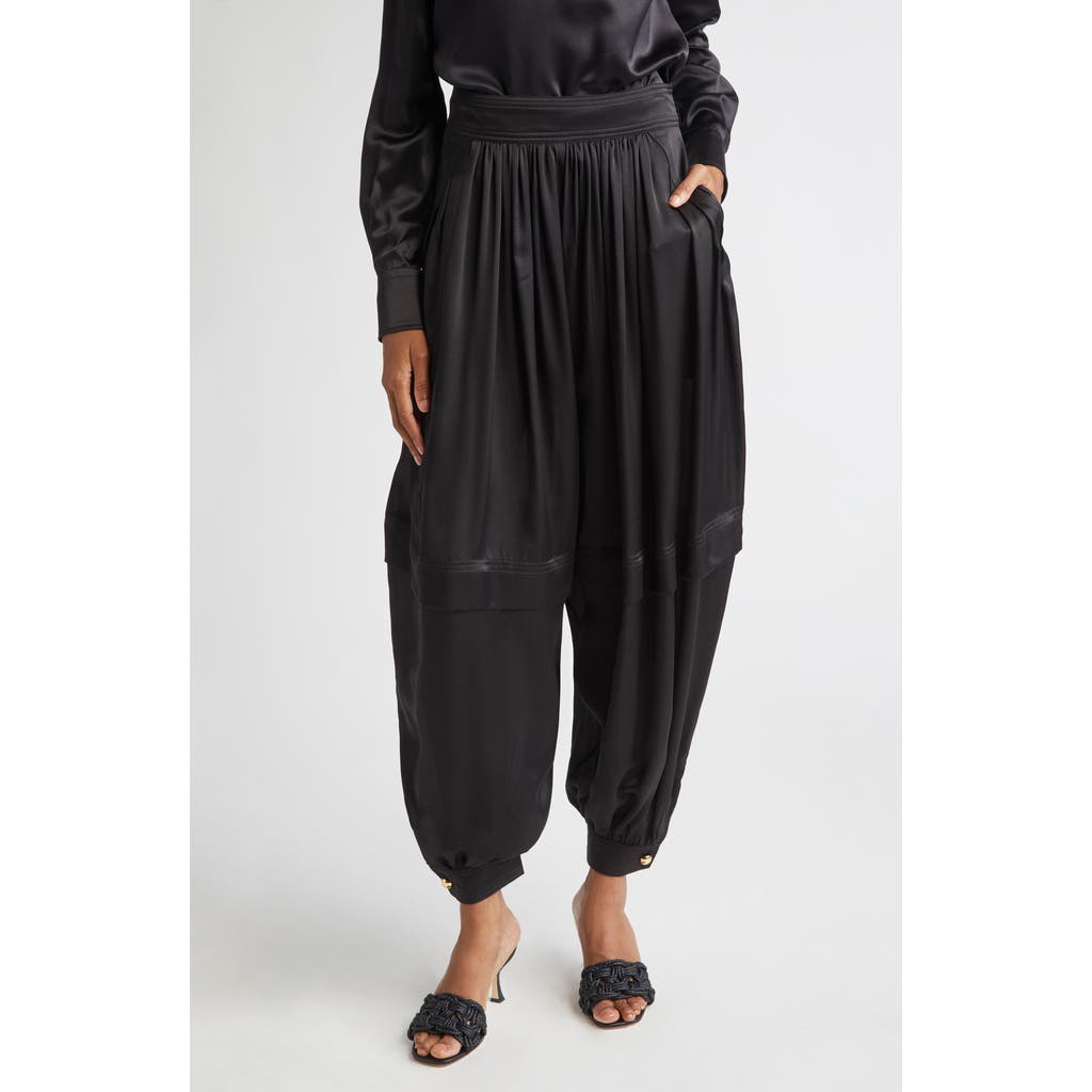 Zimmermann Hypnotic Silk Harem Pants In Black