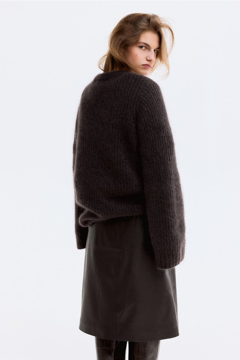 Coated Skirt, Alternate, color, Dark brown