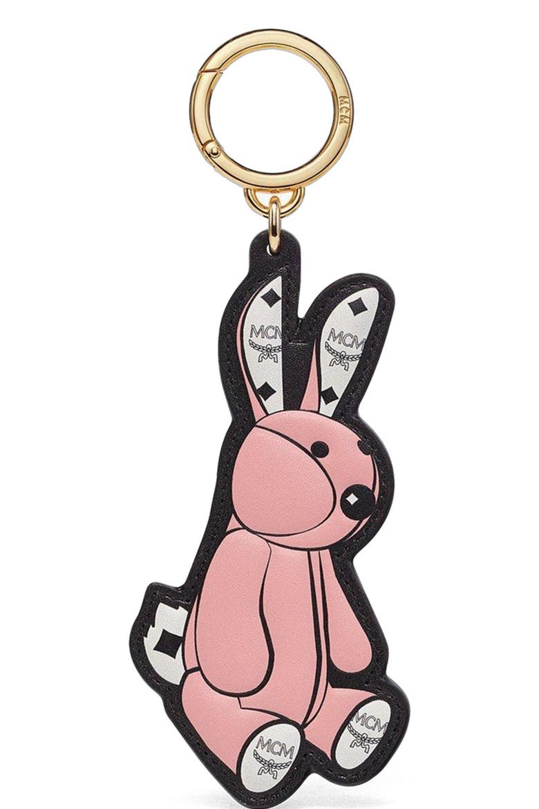 Aren Rabbit 2D Charm in Visetos, Main, color, Soft Pink
