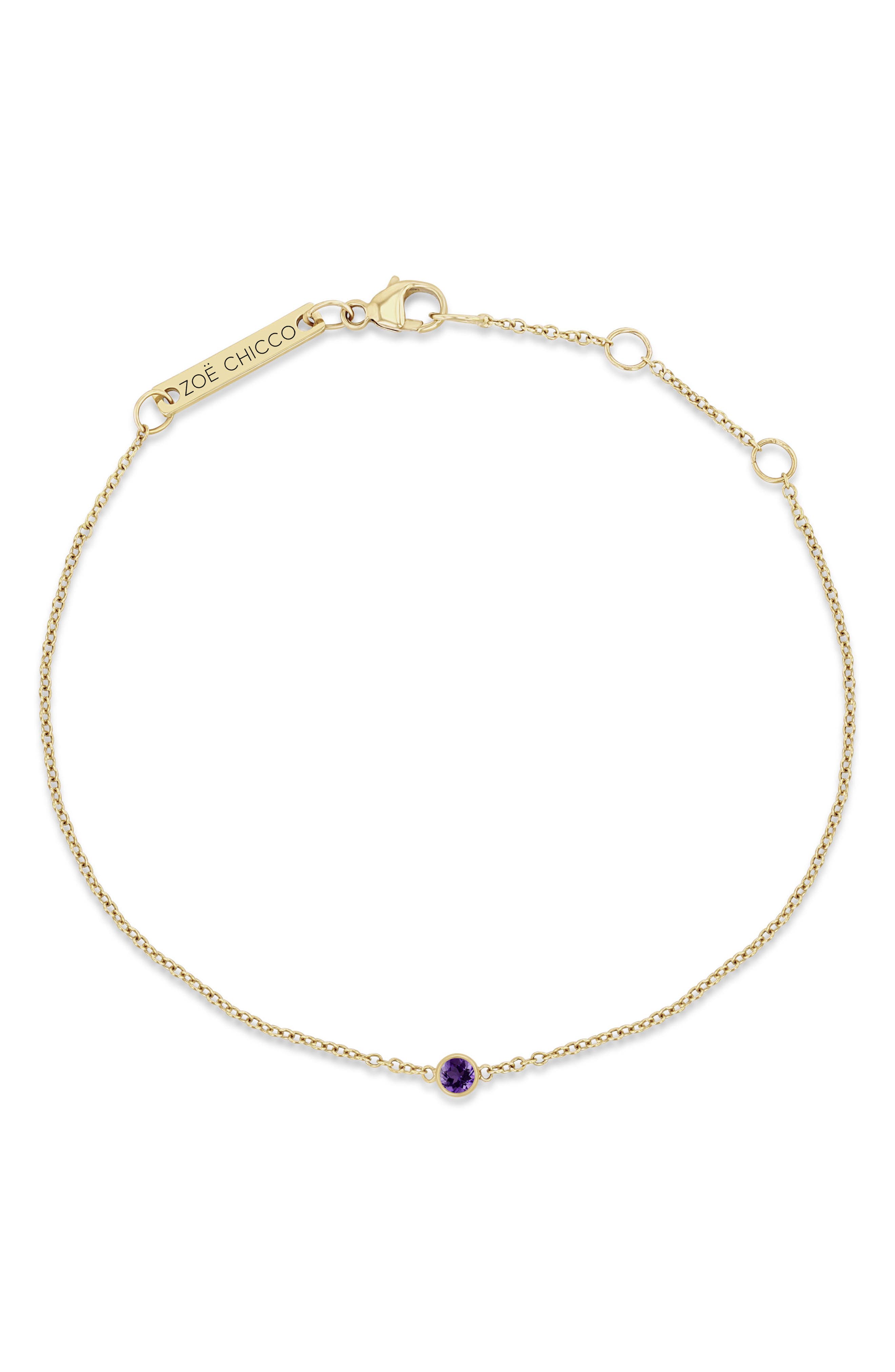 Zoë Chicco Bezel Opal Pendant Bracelet In Gold