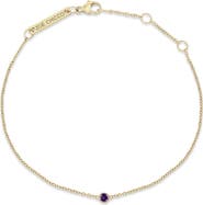 Zoë Chicco 14K Gold Bezel Gemstone Pendant Bracelet