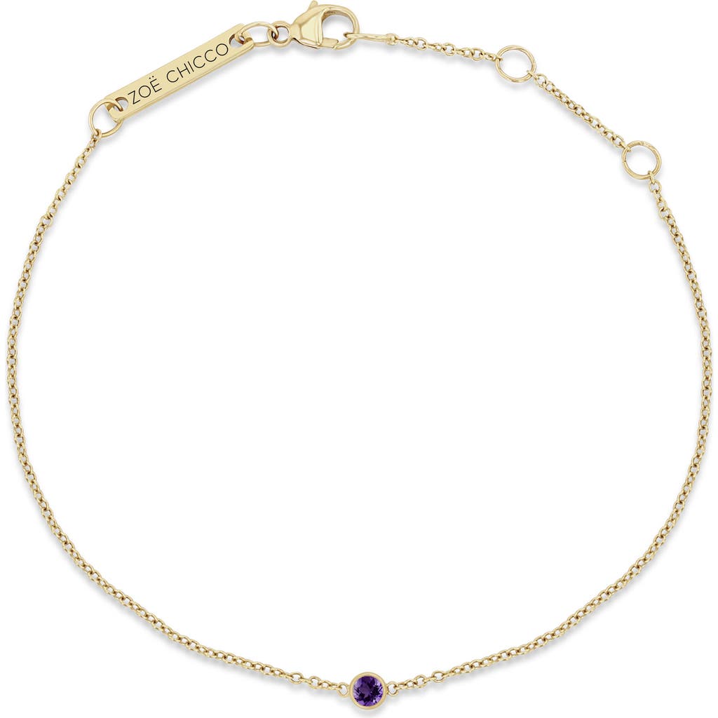 Zoë Chicco Bezel Opal Pendant Bracelet In Gold