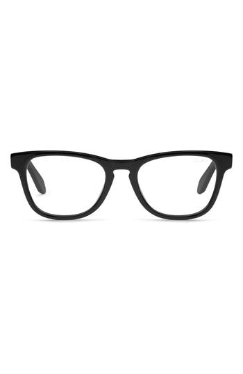 Quay Australia Mini Hardwire 50mm Blue Light Filtering Optical Glasses In Black