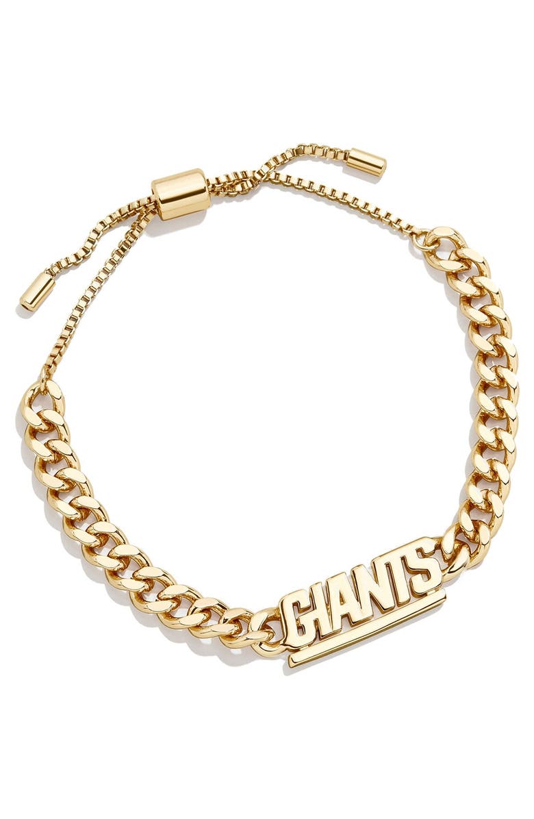 BaubleBar Women's BaubleBar Gold New York Giants Chain Bracelet, Main, color, 