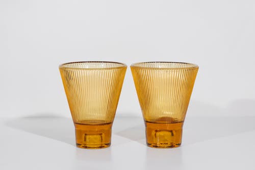 Ozaiz Zai Glass Tumbler In Yellow