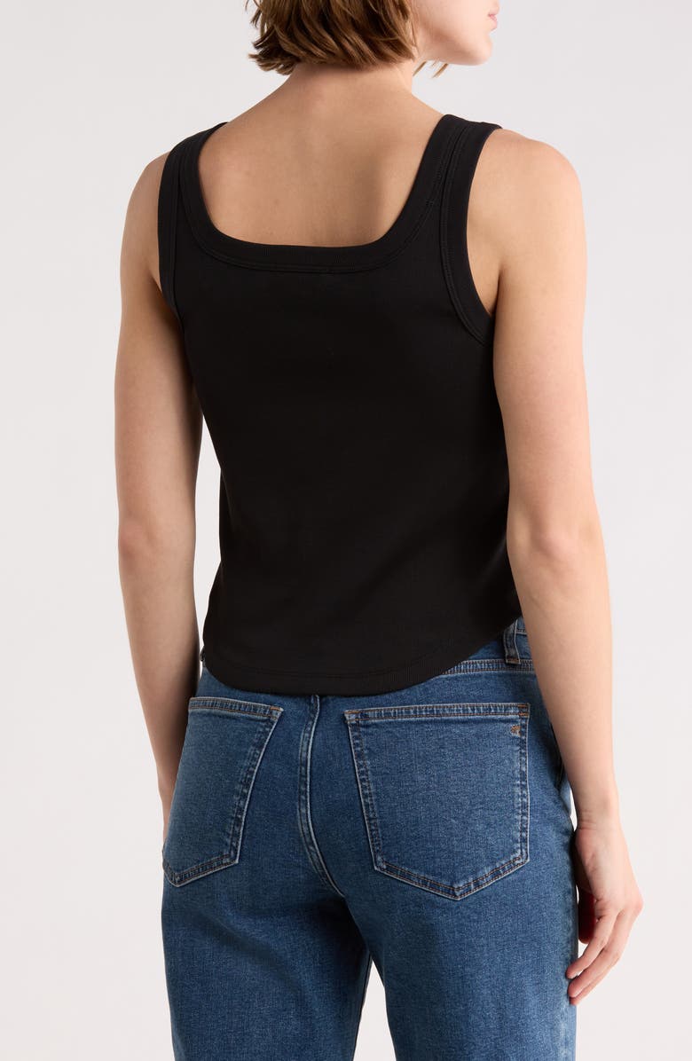 Madewell Brightside Luma Tank, Alternate, color, Jet Black