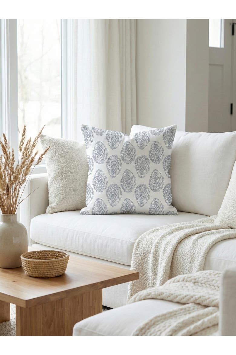 Drifted Oyster Linen Pillow Cover Only, Alternate, color, Grey