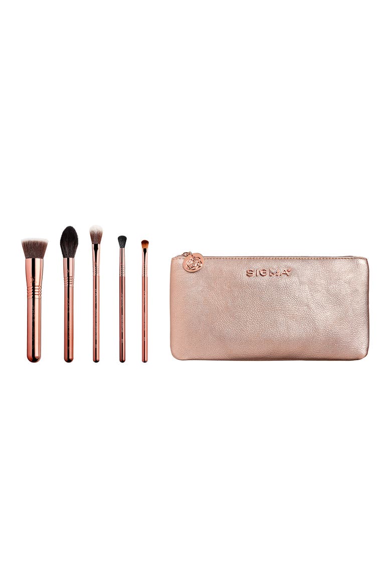 Beauty Iconic Brush Set, Main, color, ROSE GOLD