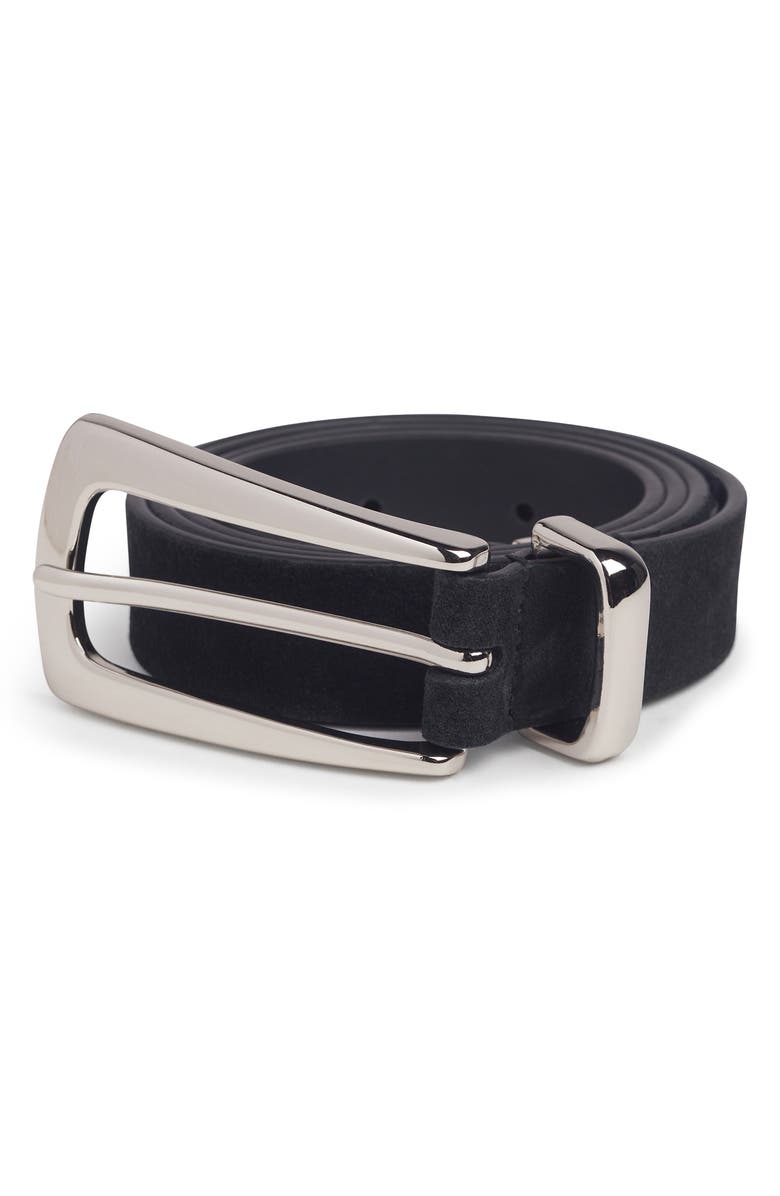 Favorite Daughter The Suede Statement Belt, Alternate, color, Black/ Polished Nickel