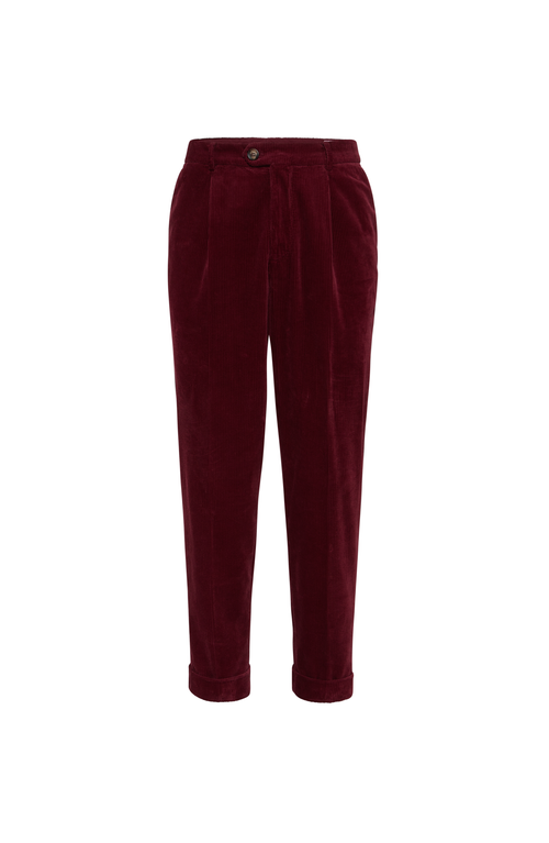 Brunello Cucinelli Cotton Corduroy Leisure Fit Trousers