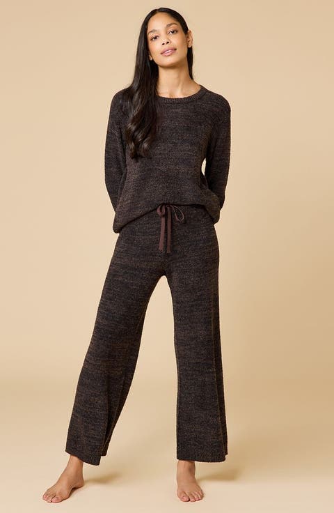 Heather Marshmallow Crew Neck Lounge Set