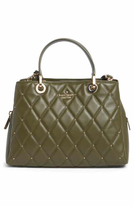 Carey Quilted Studded Medium Leather Satchel