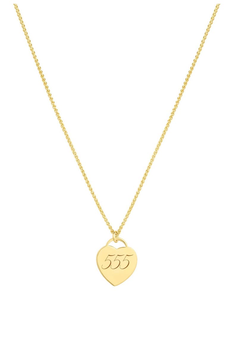 Set & Stones Alice Angel Numbers Necklace, Main, color, Gold / 555