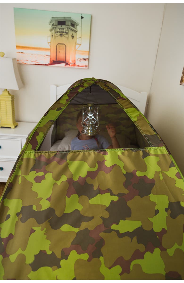 Pacific Play Tents Twin-Size HQ Camo Bed Tent, Alternate, color, Camo Green