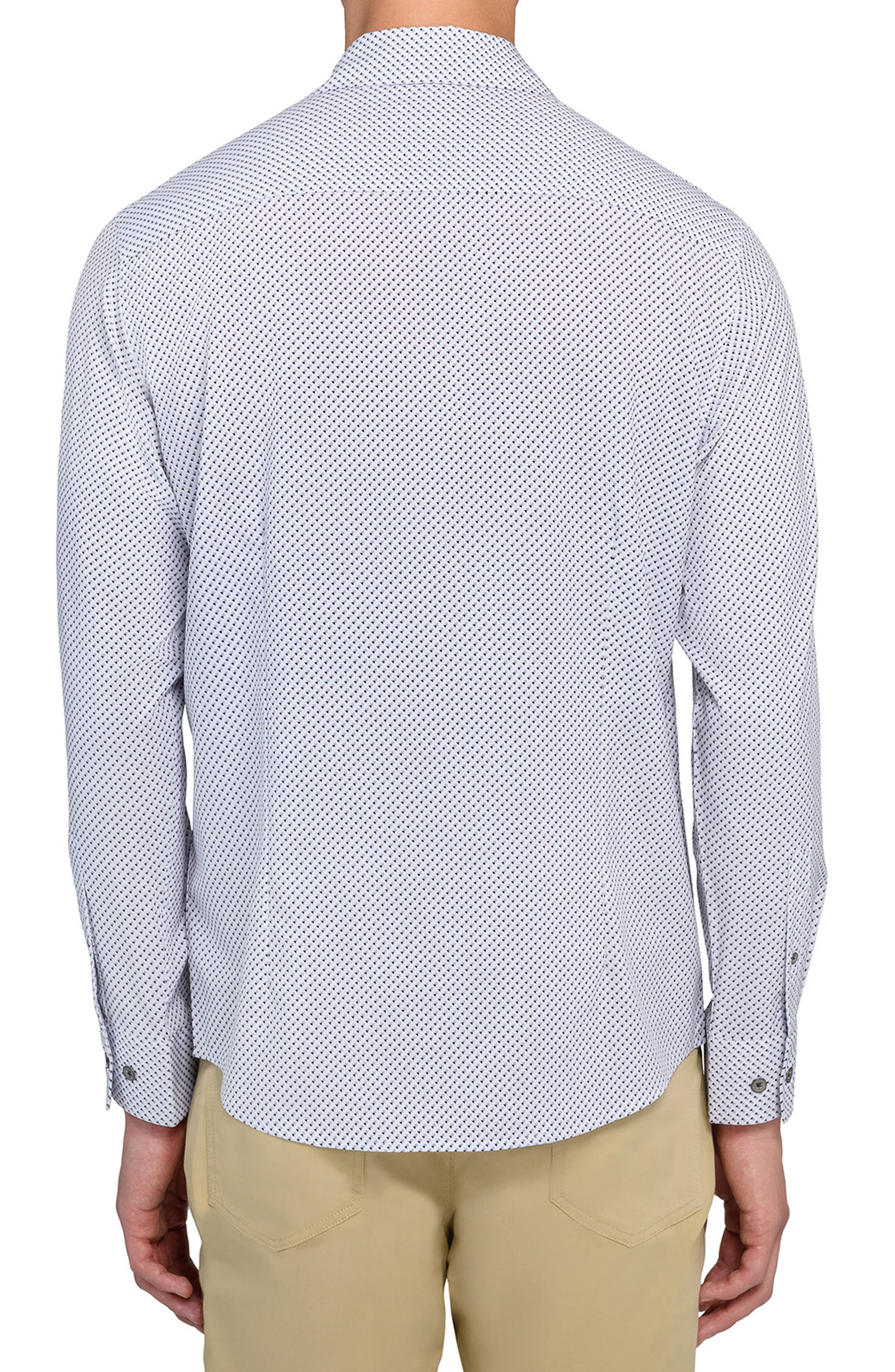 Slim Fit Geometric Print Performance Button-Up Shirt - image 2