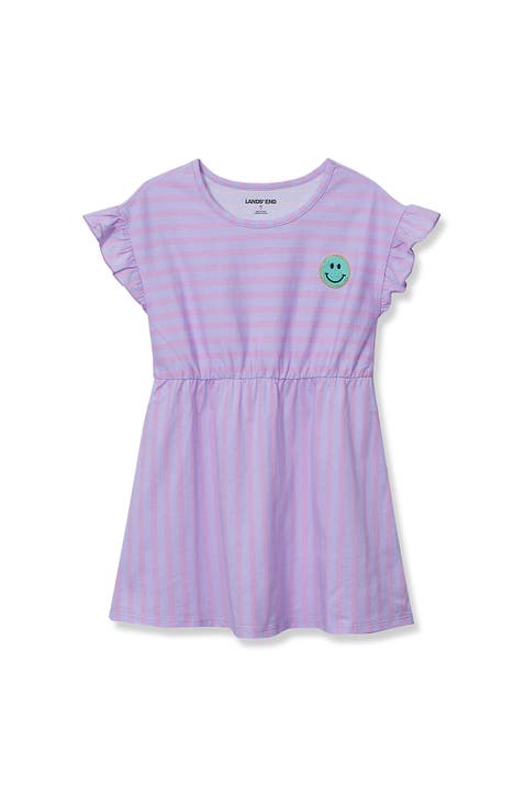 Girls Short Sleeve Gathered Waist Tunic Top