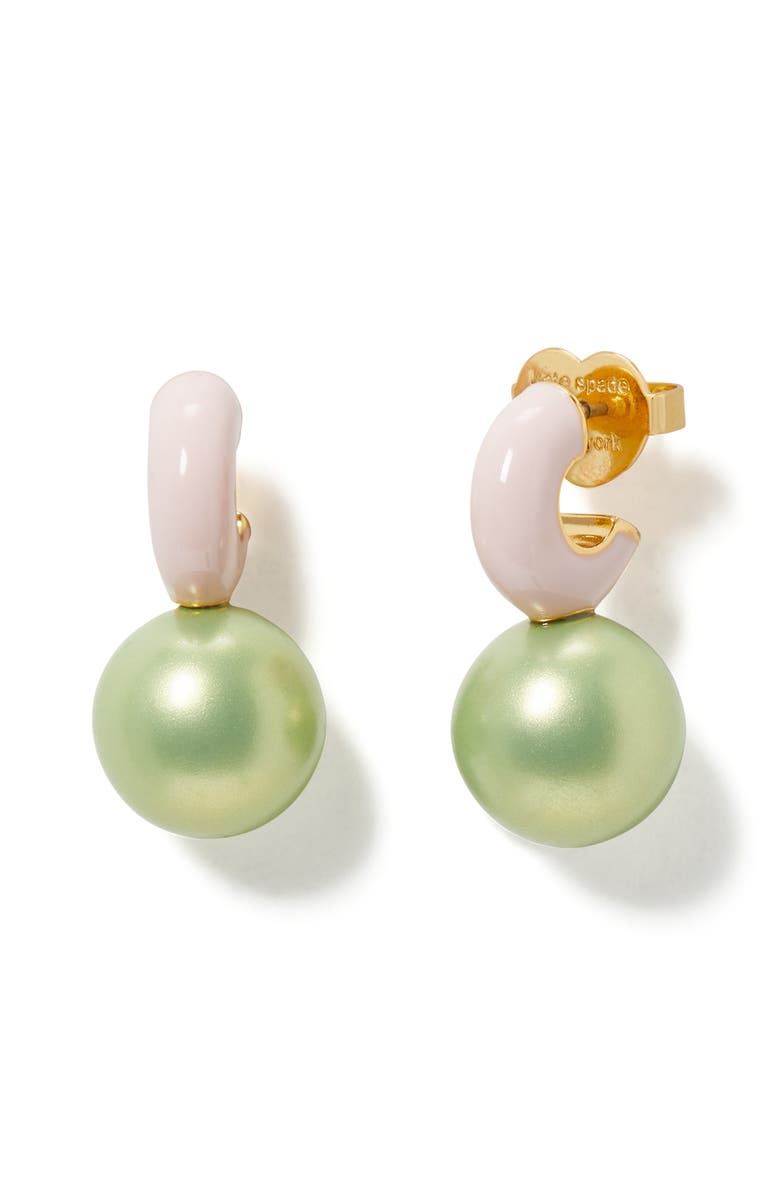 Kate Spade New York imitation pearl drop earrings, Main, color, 
