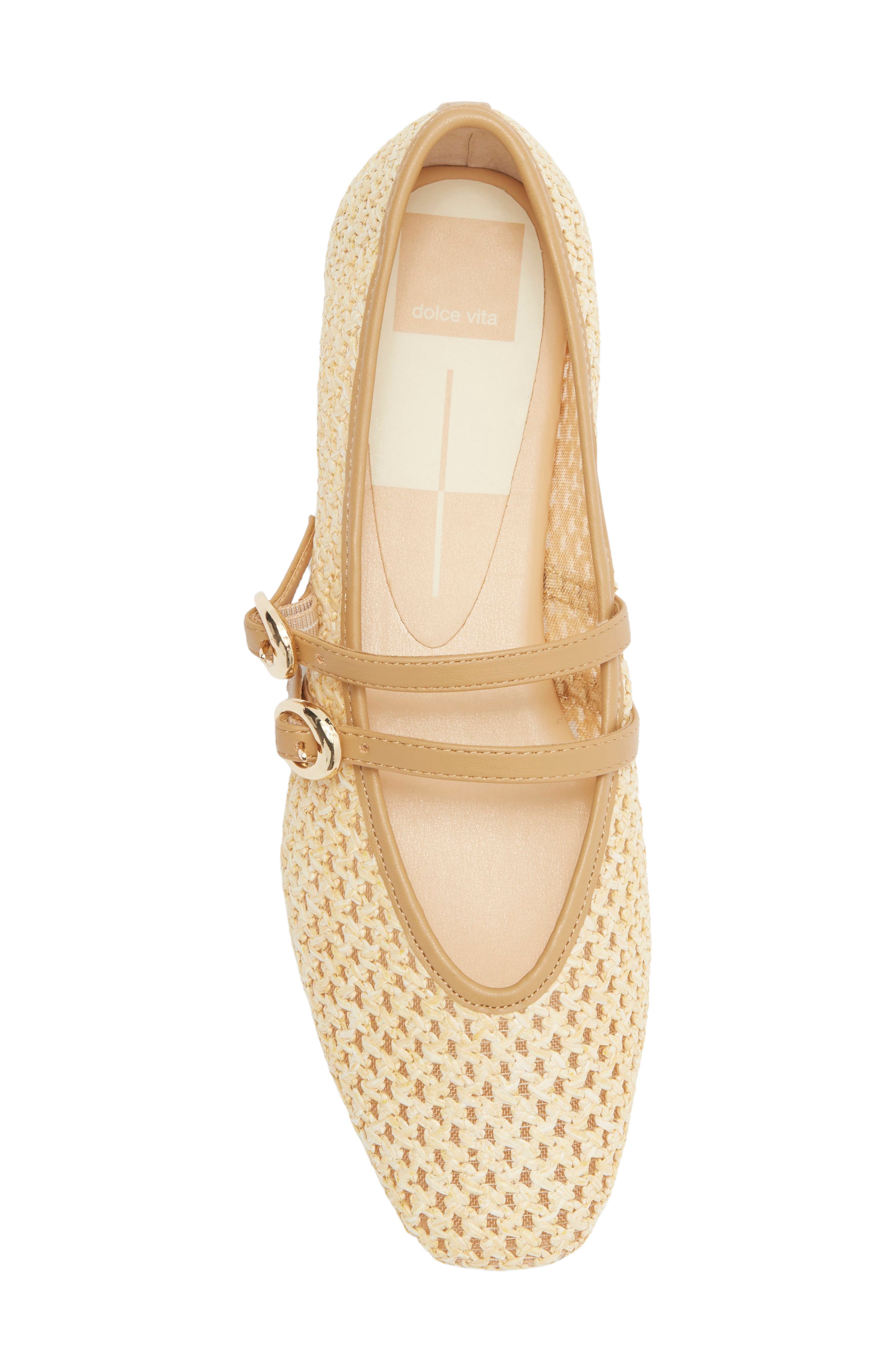 Alenia Woven Mary Jane Flat, Alternate, color, NATURAL RAFFIA