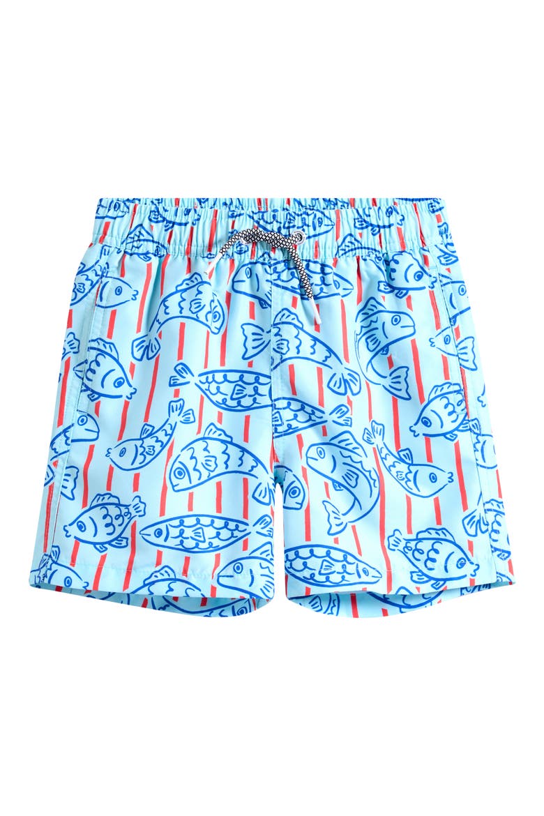Kids' Fishy Kids Swim Trunks, Main, color, BLUE
