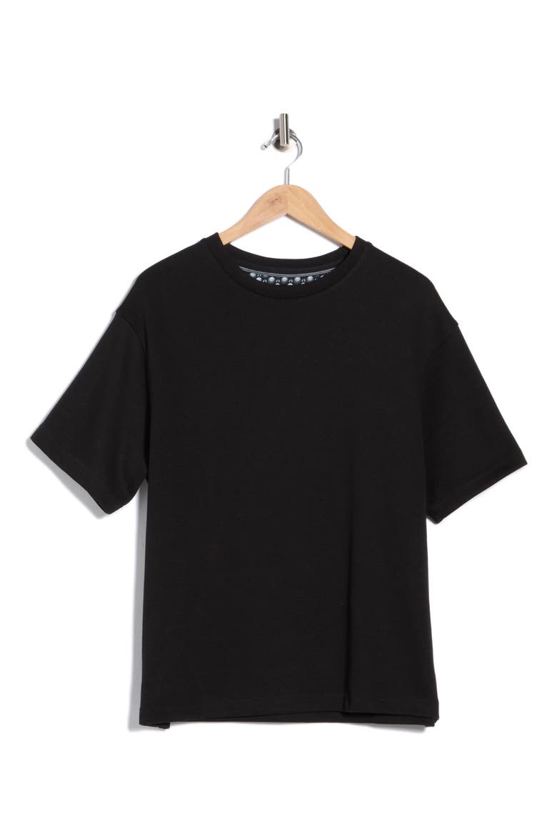 Heavyweight Knit T-Shirt, Alternate, color, BLACK