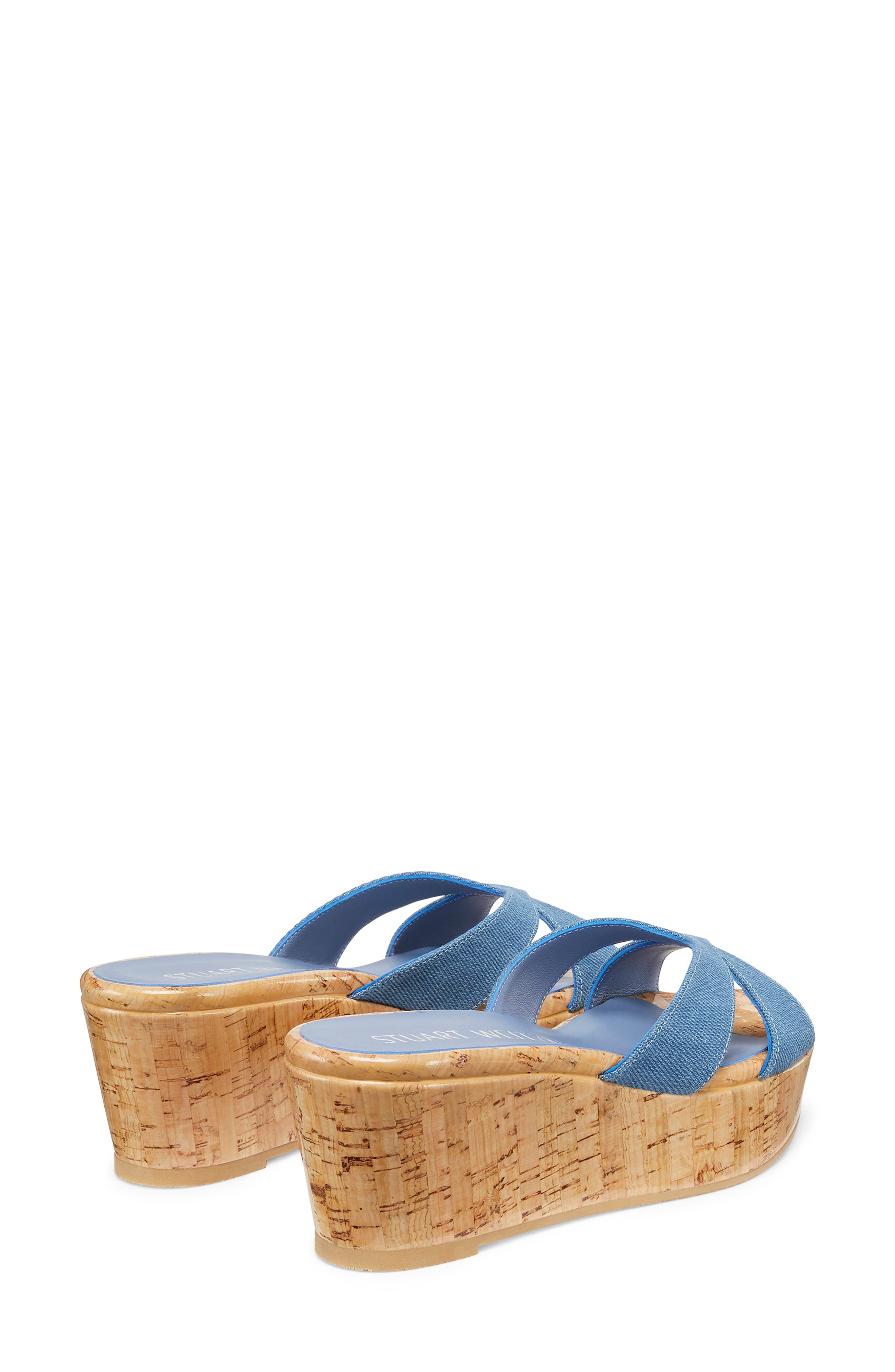 Carmen Wedge Sandal, Alternate, color, WASHED