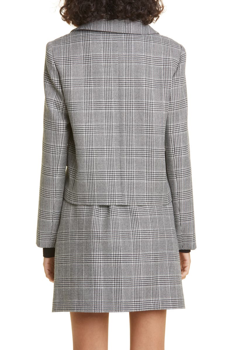 Max Mara Facella Houndstooth Check Virgin Wool Jacket, Alternate, color, 
