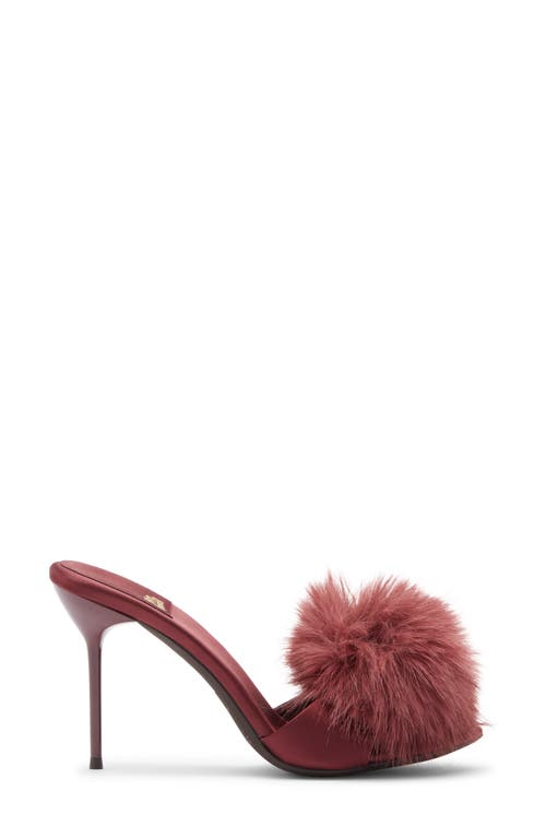 Jeffrey Campbell Shopaholic Faux Fur Pom Slide Sandal