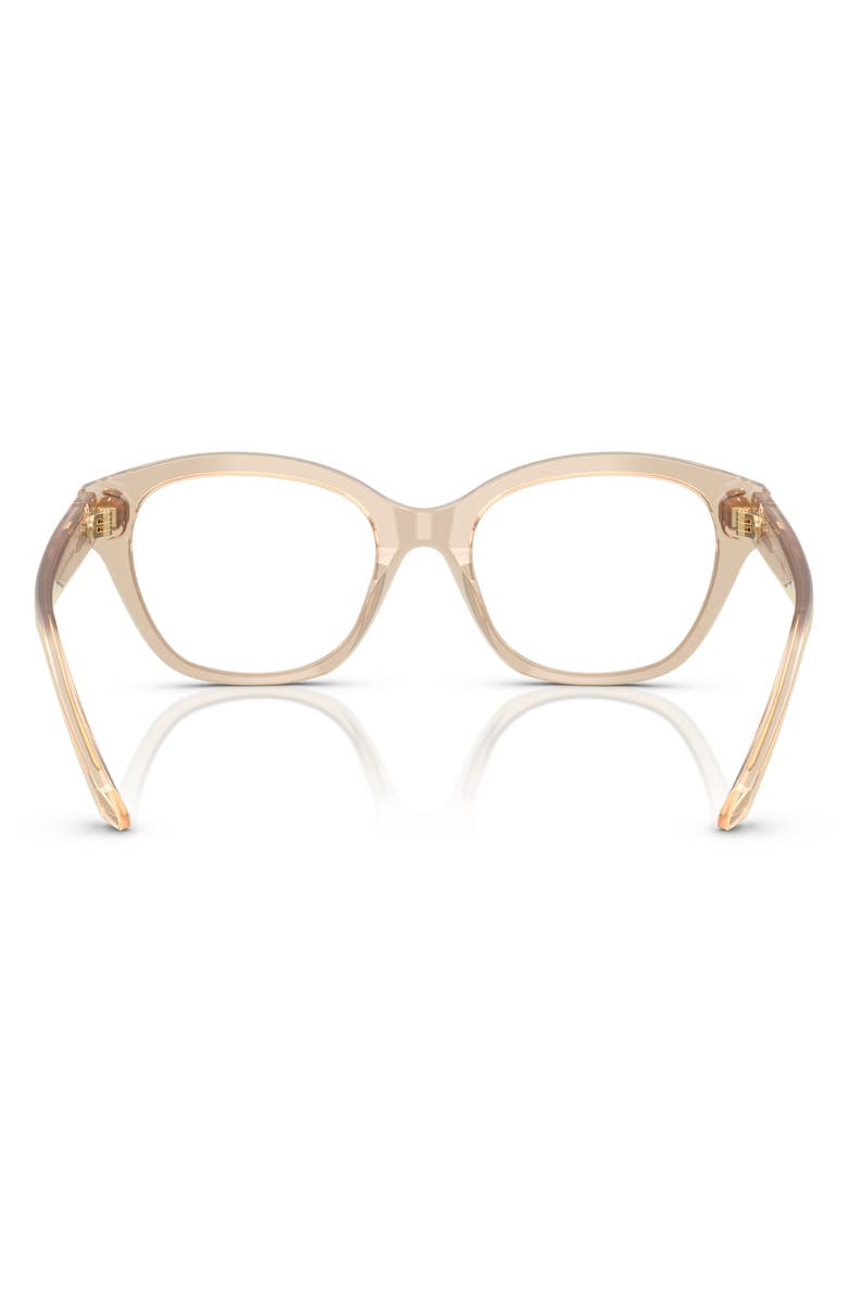 Swarovski 51mm Pillow Optical Glasses, Alternate, color, Milky Beige/ Demo Lens