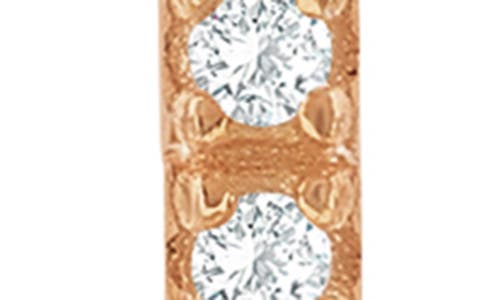 Suzy Levian Rose Cubic Zirconia Hoop Earrings