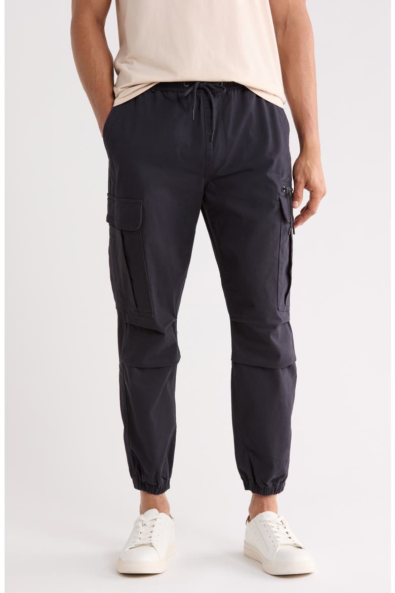 Navy Cargo Joggers with Zipper Details, Main, color, NAVY