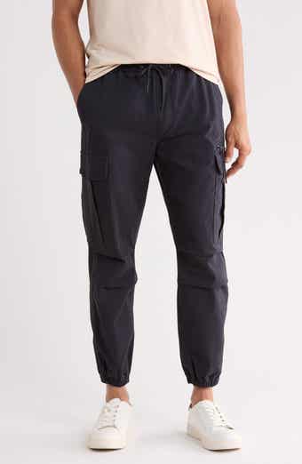 Navy Cargo Joggers with Zipper Details