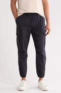 DENIM AND FLOWER Navy Cargo Joggers with Zipper Details