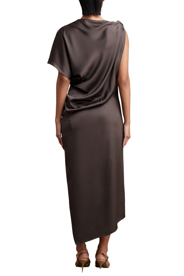 Kenzie Asymmetric Satin Gown, Alternate, color, MAUVE