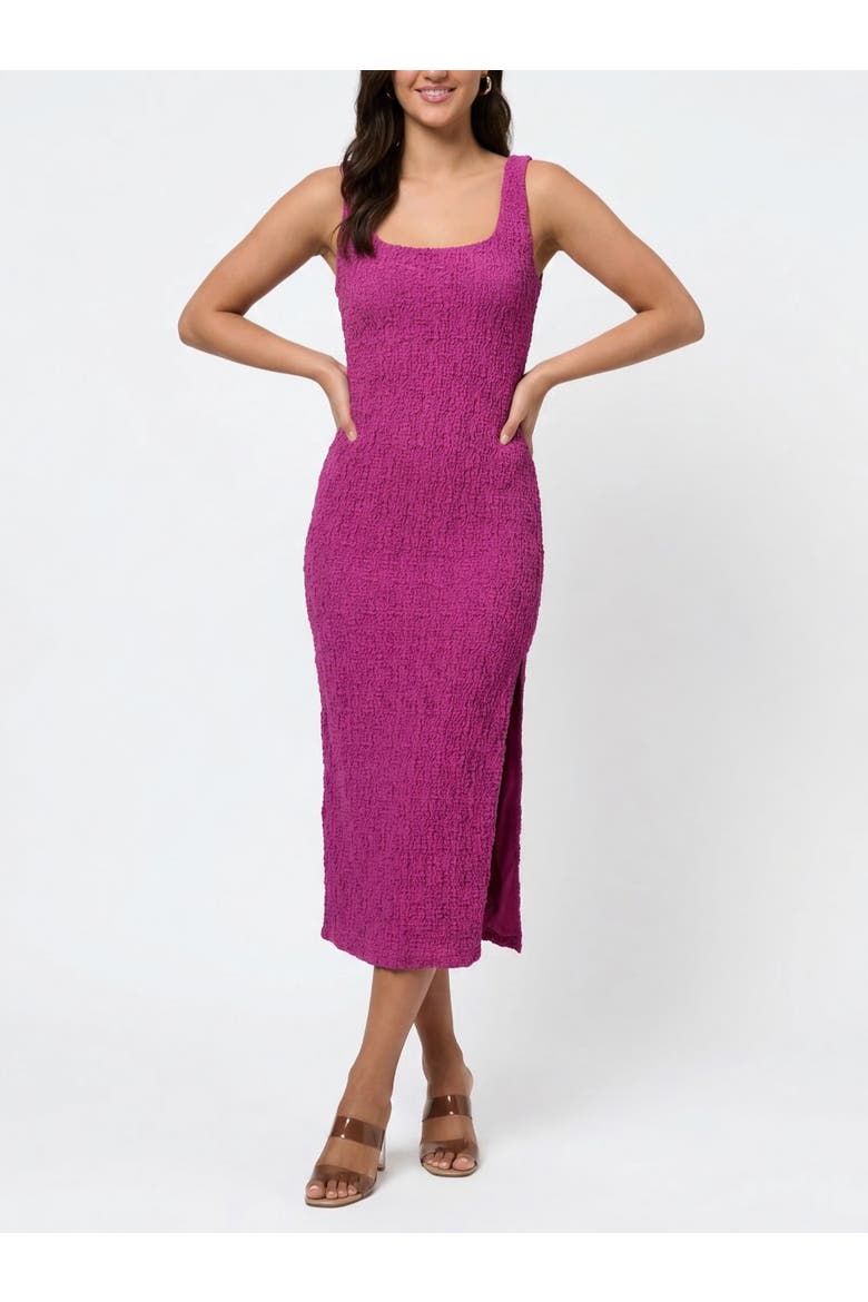 Emi Sleeveless Pucker Knit Midi Dress, Main, color, Orchid