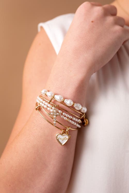 Alex And Ani Rice Pearl Wrap Bracelet In Pearl